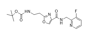 tert-butyl (2-(4-(((3-fluoropyridin-2-yl)methyl)carbamoyl)oxazol-2-yl)ethyl)carbamate